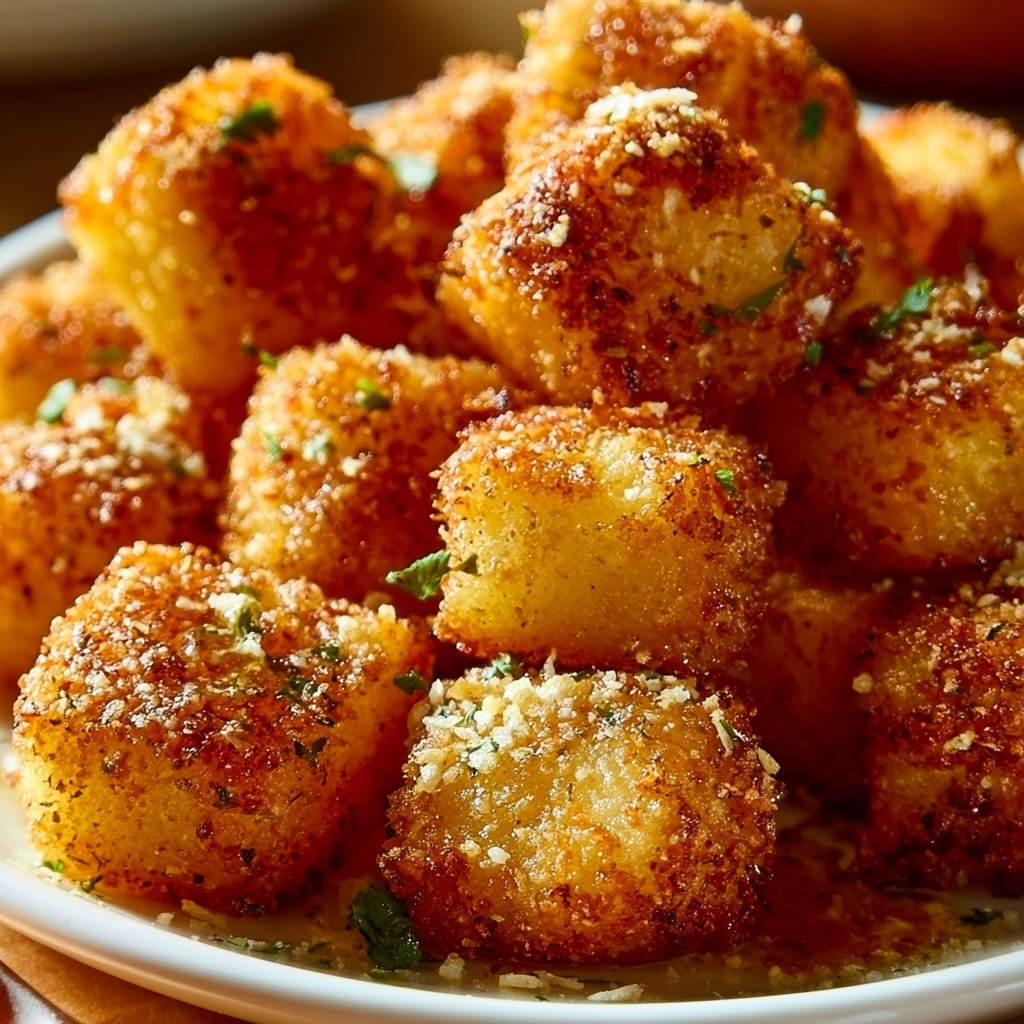 Crispy Parmesan Crusted Potatoes