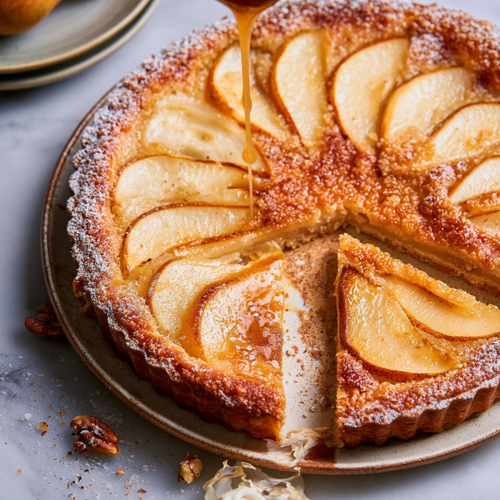 Rustic Honey Pear Frangipane Tart