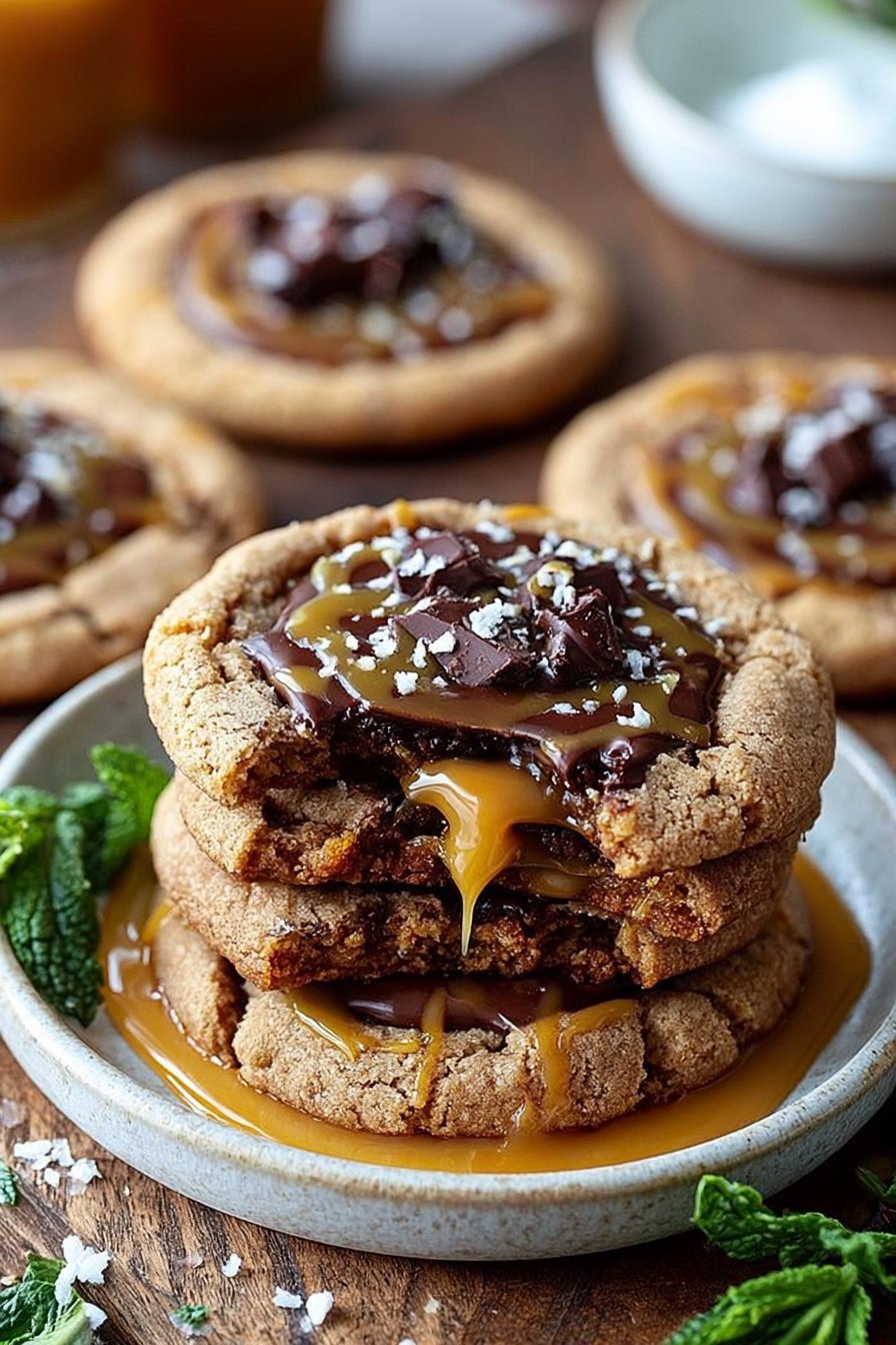 How to make Chocolate Caramel Cookies? 2 Chocolate Caramel Cookies