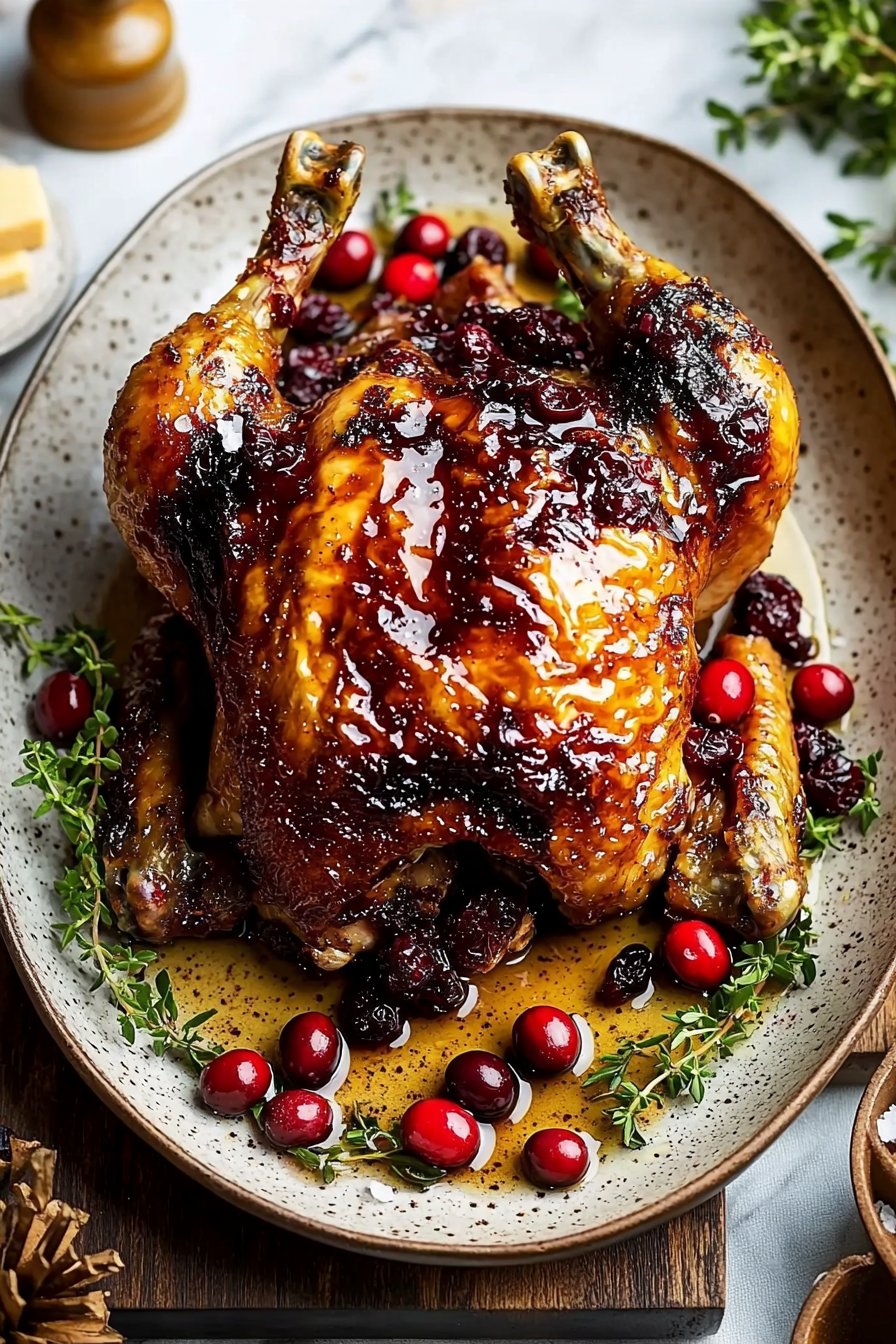 Cranberry Maple Roast Chicken
