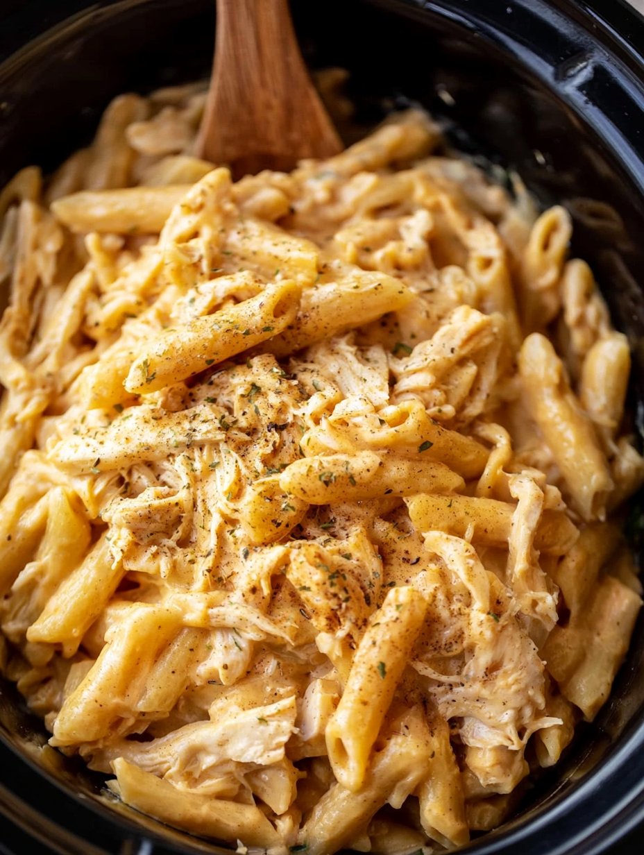 Pasta de Pollo Cajún en Crock Pot
