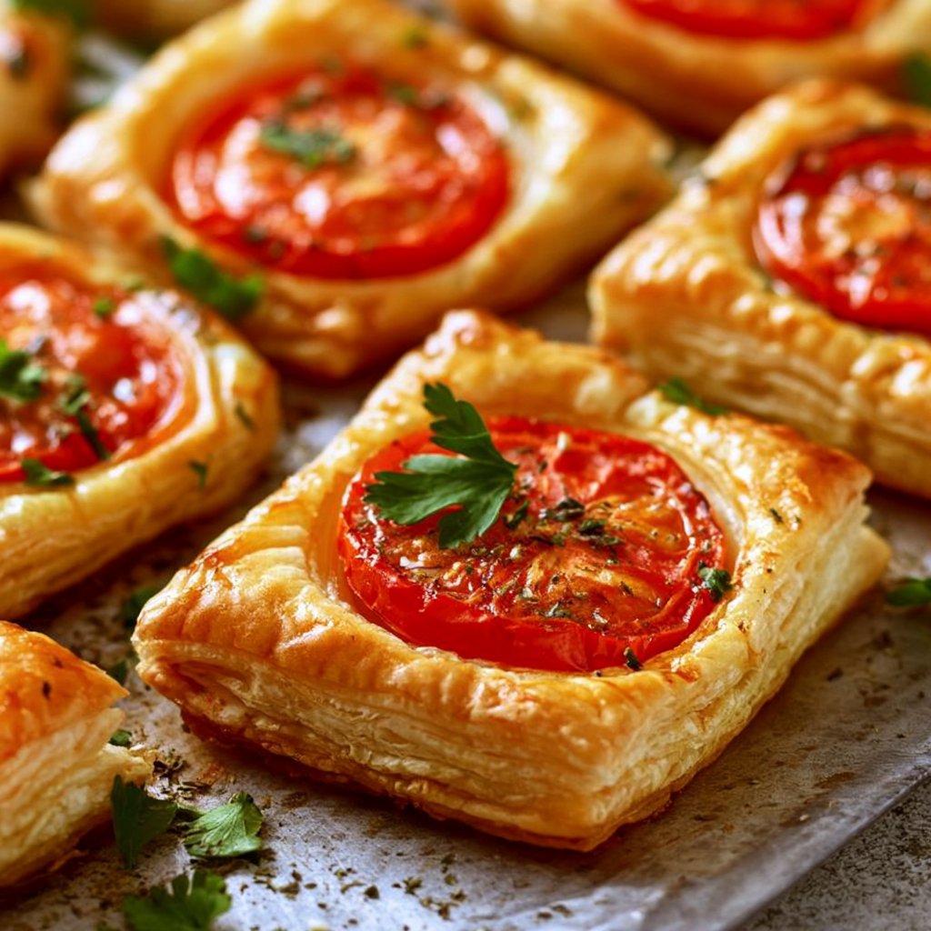 Blätterteig mit Tomaten