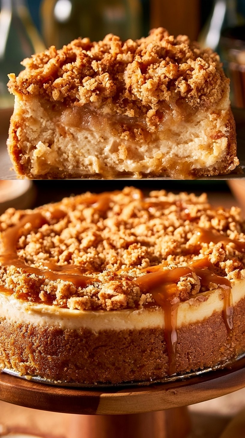 Apple Crumble Cheesecake