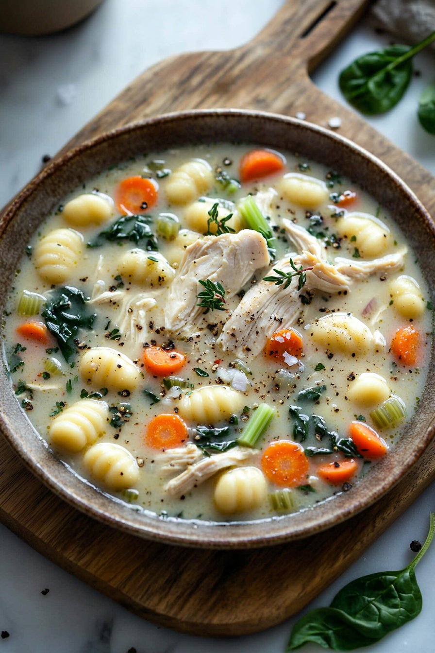 Schmortopf Hühner-Gnocchi-Suppe