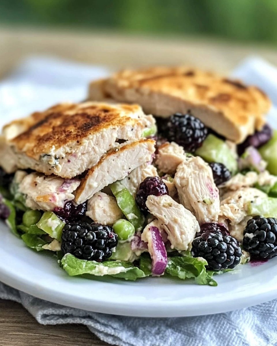 Low Carb Blackberry Cottage Cheese Chicken Salad