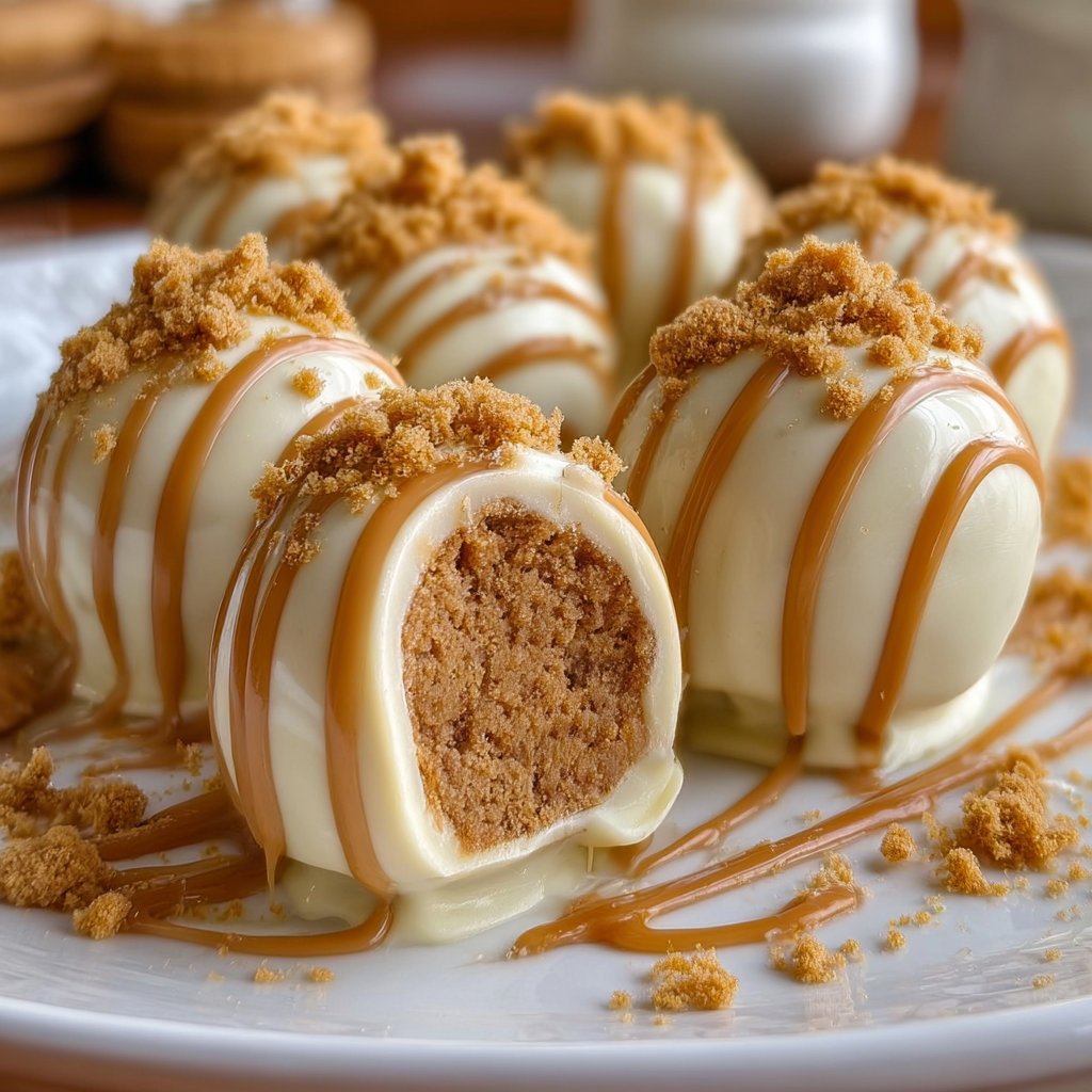 White Chocolate Biscoff Truffles