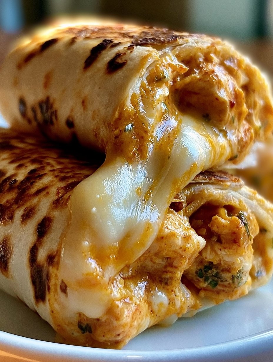 Wraps de Pollo con Ajo y Queso
