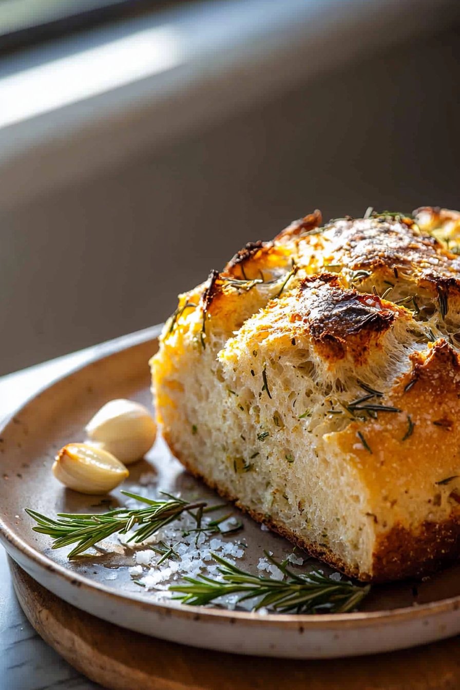 Rosmarin geröstetes Knoblauch-Artisan-Brot