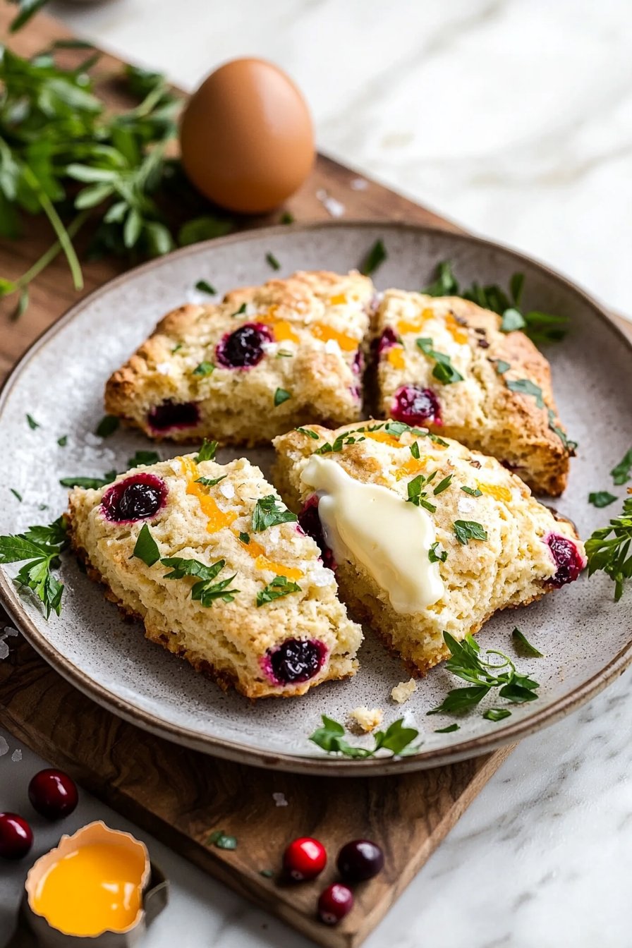 Orangen-Cranberry-Creme-Scones