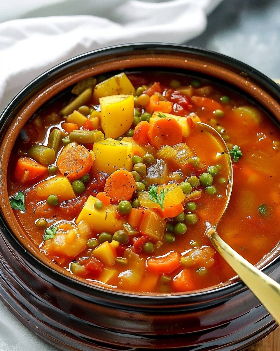 Slow Cooker Vegetable Soup
