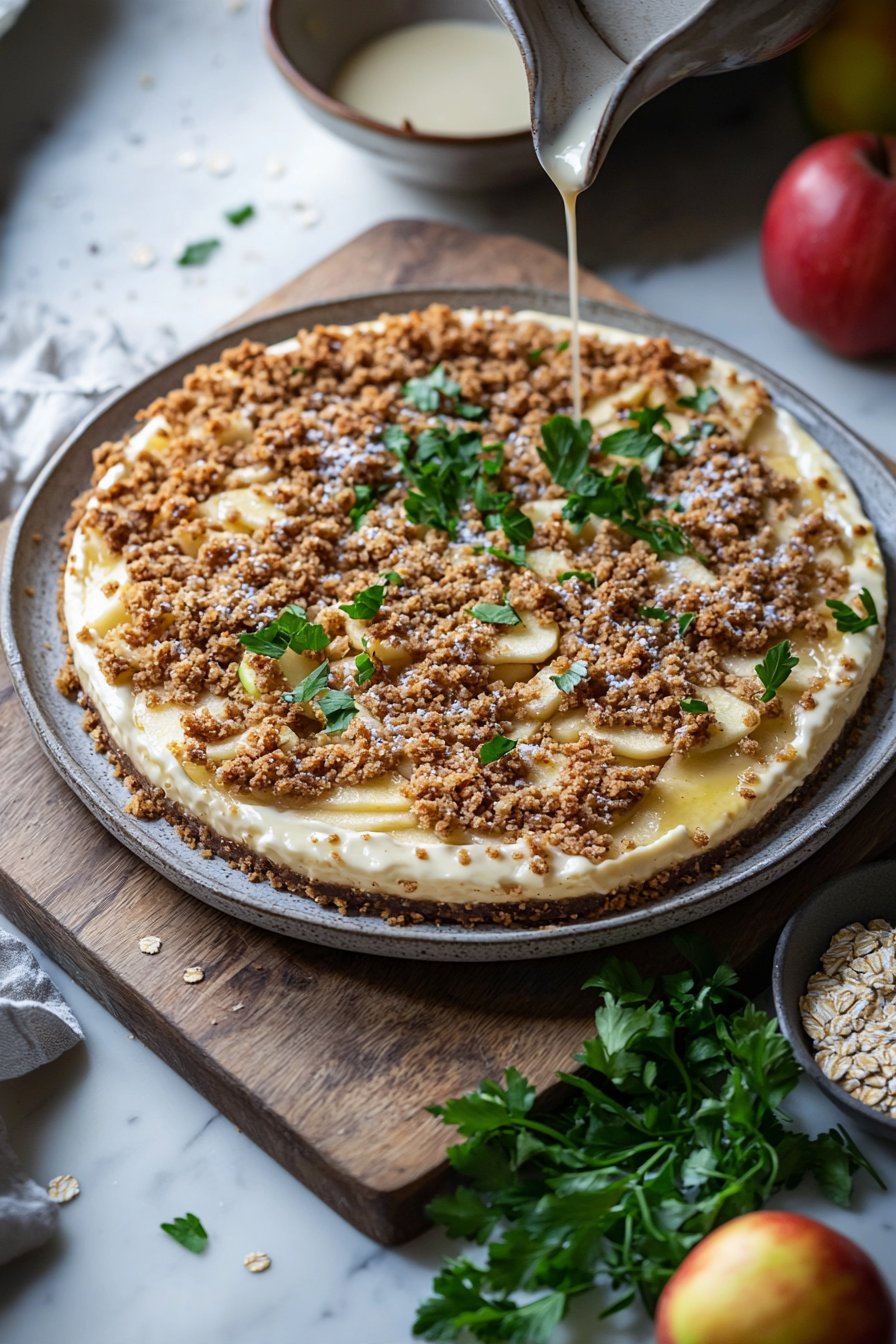 Creamy Apple Crumble Cheesecake