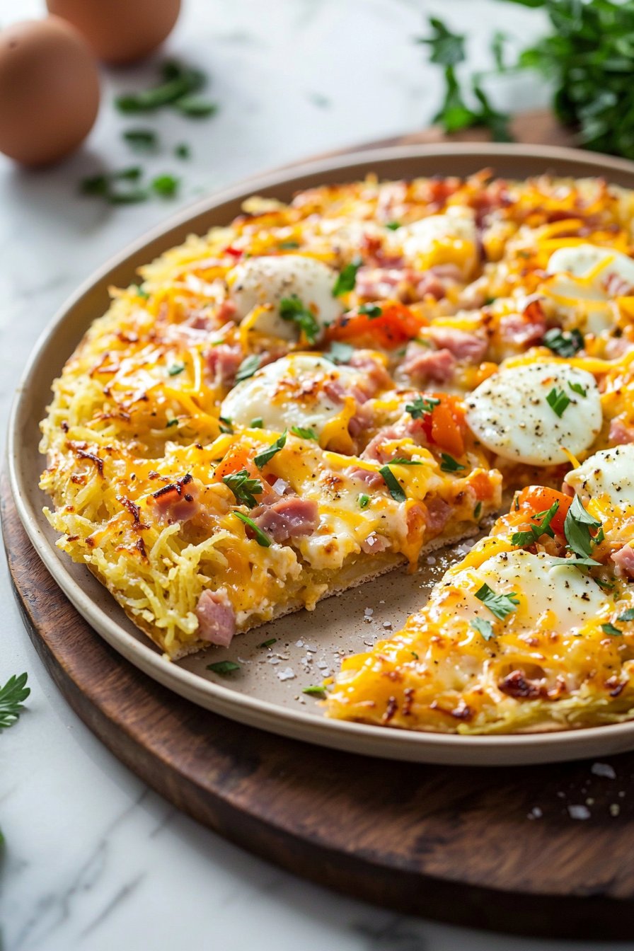 Hash Brown Frühstückspizza