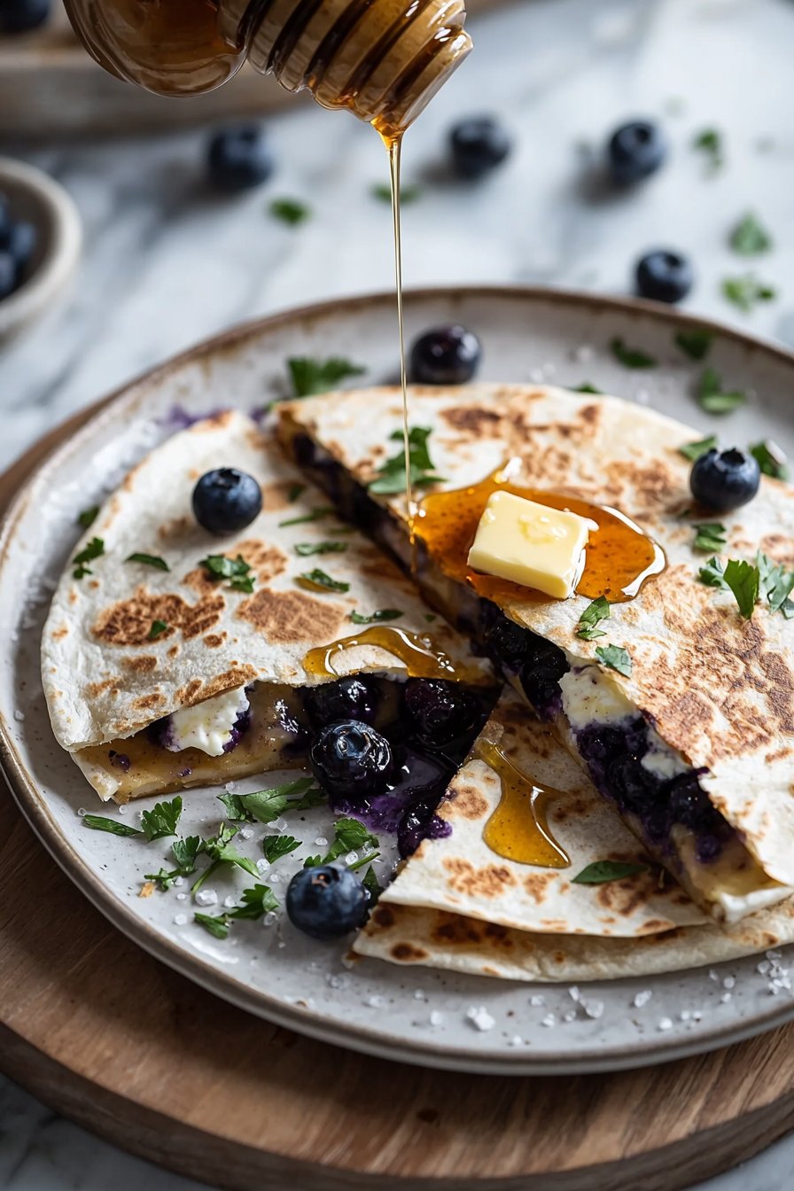 Blaubeer-Frühstück-Quesadilla