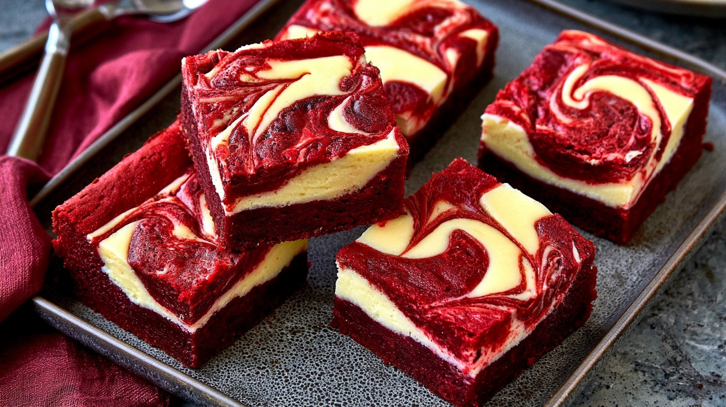 Easy Red Velvet Cheesecake Brownies