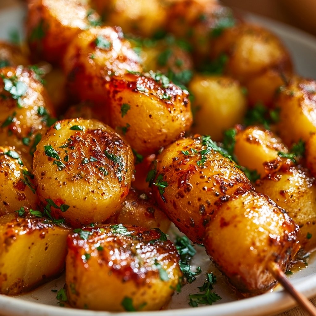 Honig-Senf Kartoffelspieße