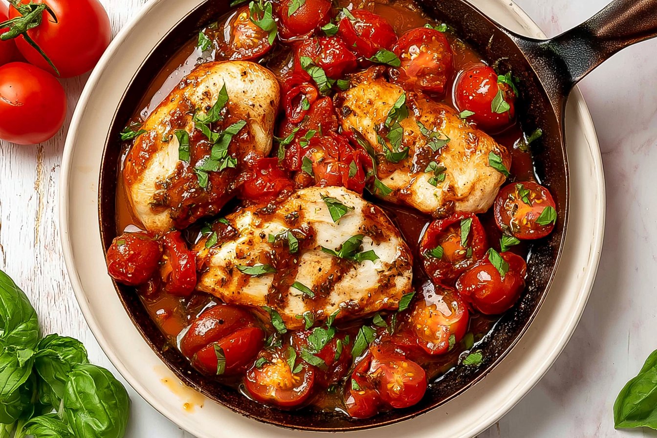 Chicken Caprese Skillet Recipe 2 Caprese Chicken Skillet