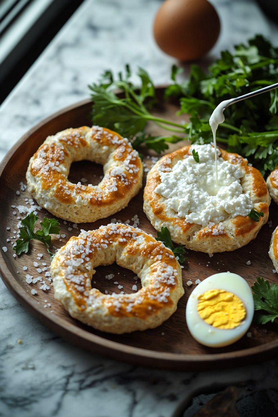3 Ingredient Cottage Cheese Protein Bagels