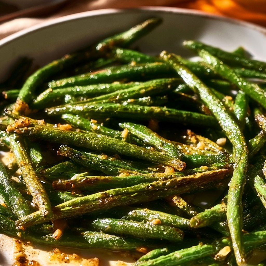 Easy Roasted Green Beans With Garlic