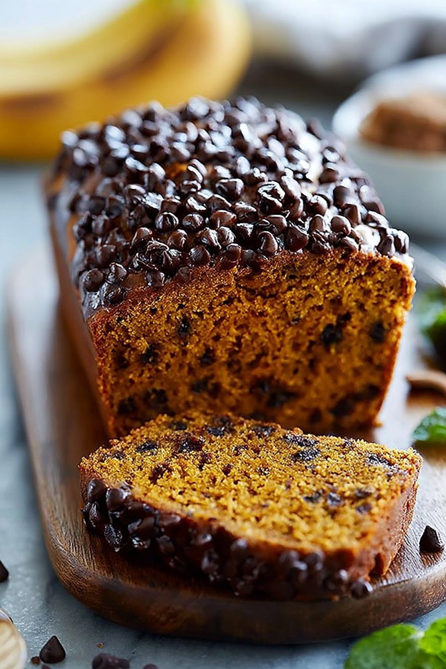 Pumpkin Chocolate Chip Banana Bread