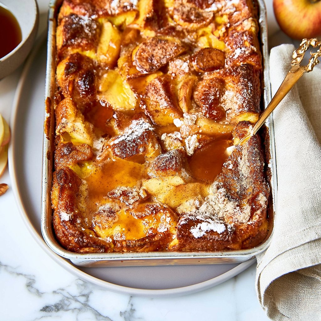 Overnight Apple Cinnamon Brioche French Toast Bake