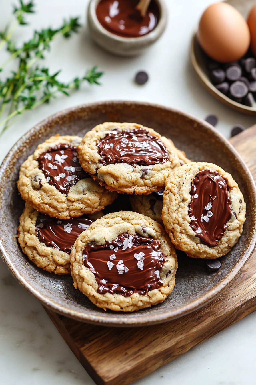Nutella-Stuffed Chocolate Chip Cookies
