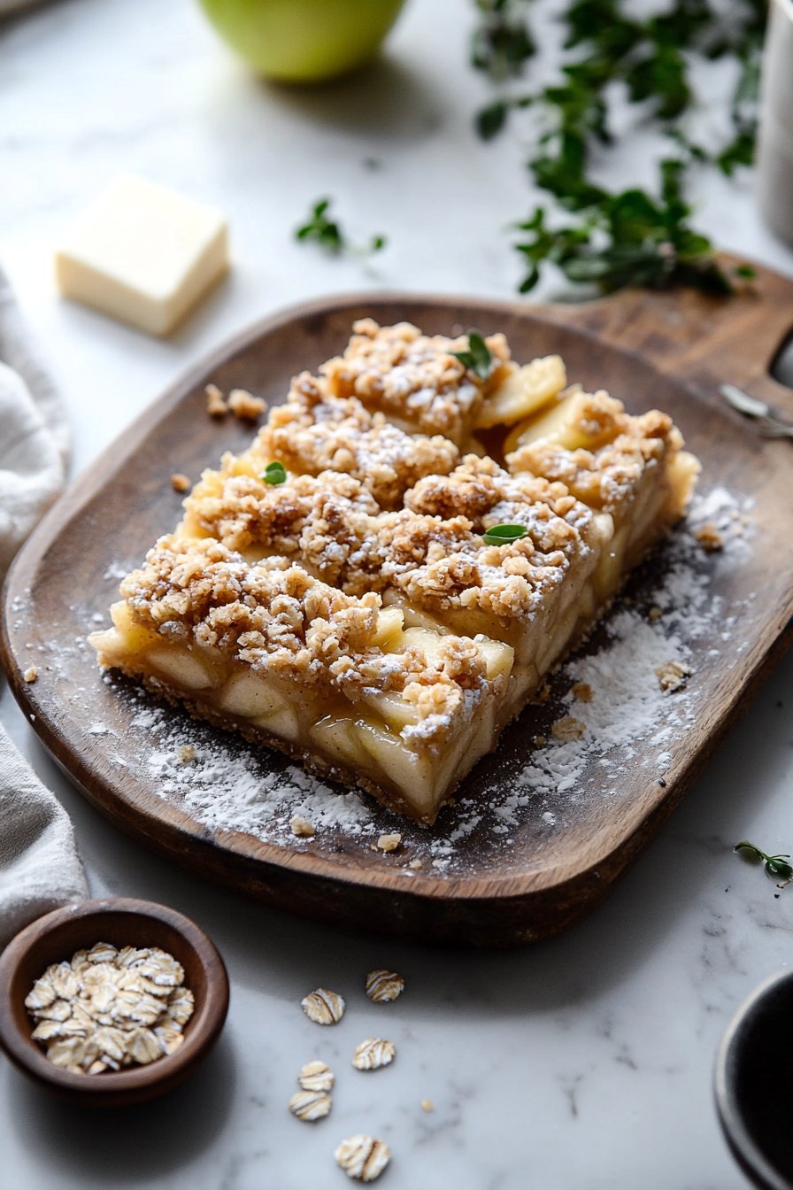 Irresistible Apple Crisp Shortbread Bars
