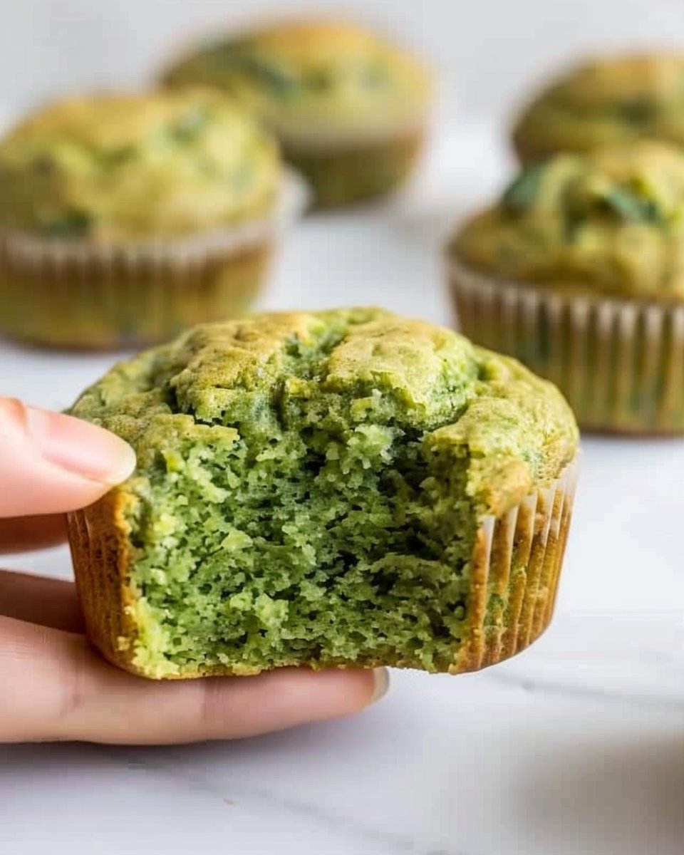 Healthy Banana Spinach Muffins