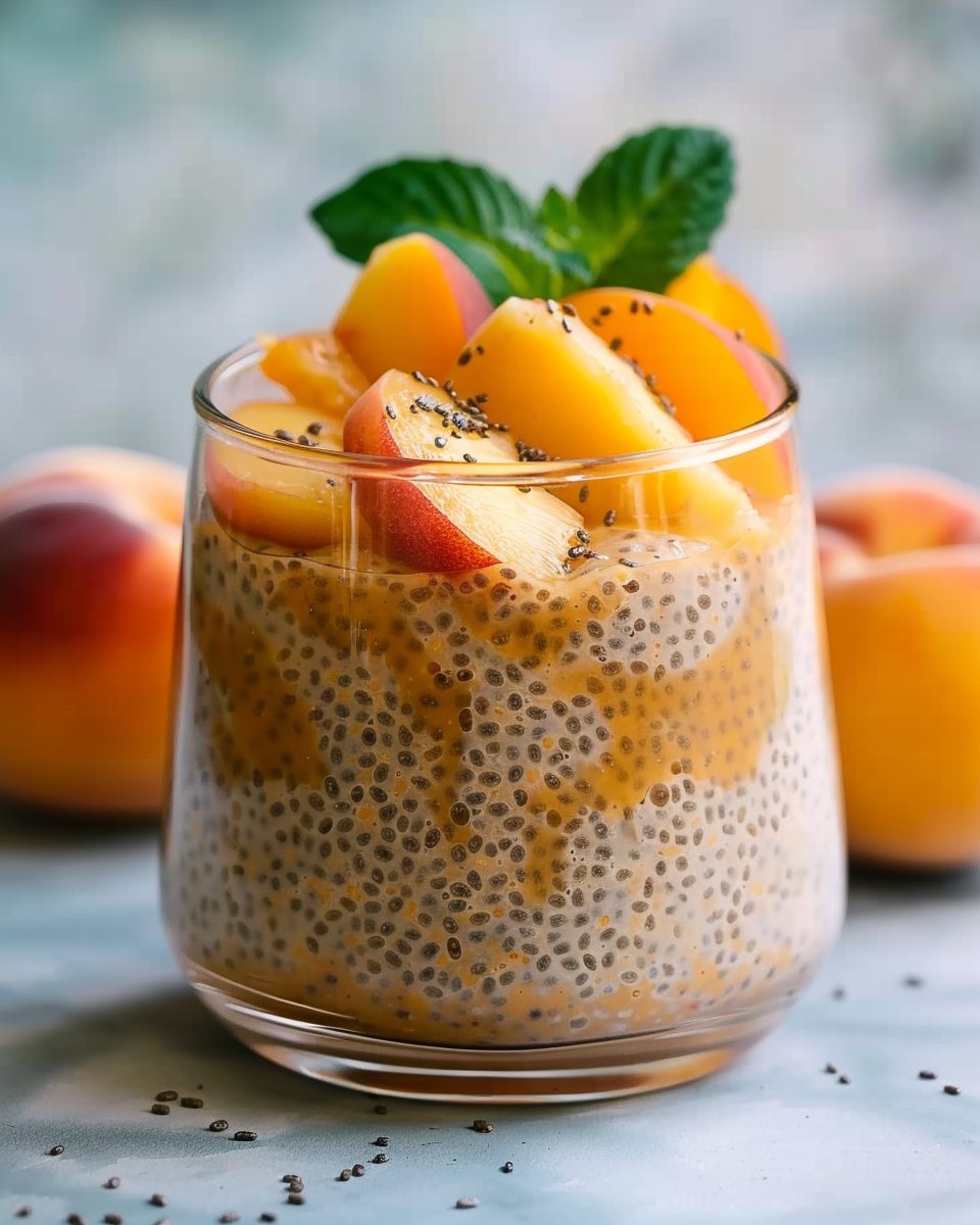 Peach Chia Pudding