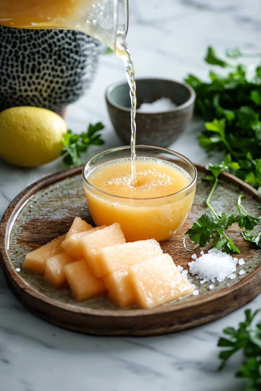 Frischer Cantaloupe-Saft