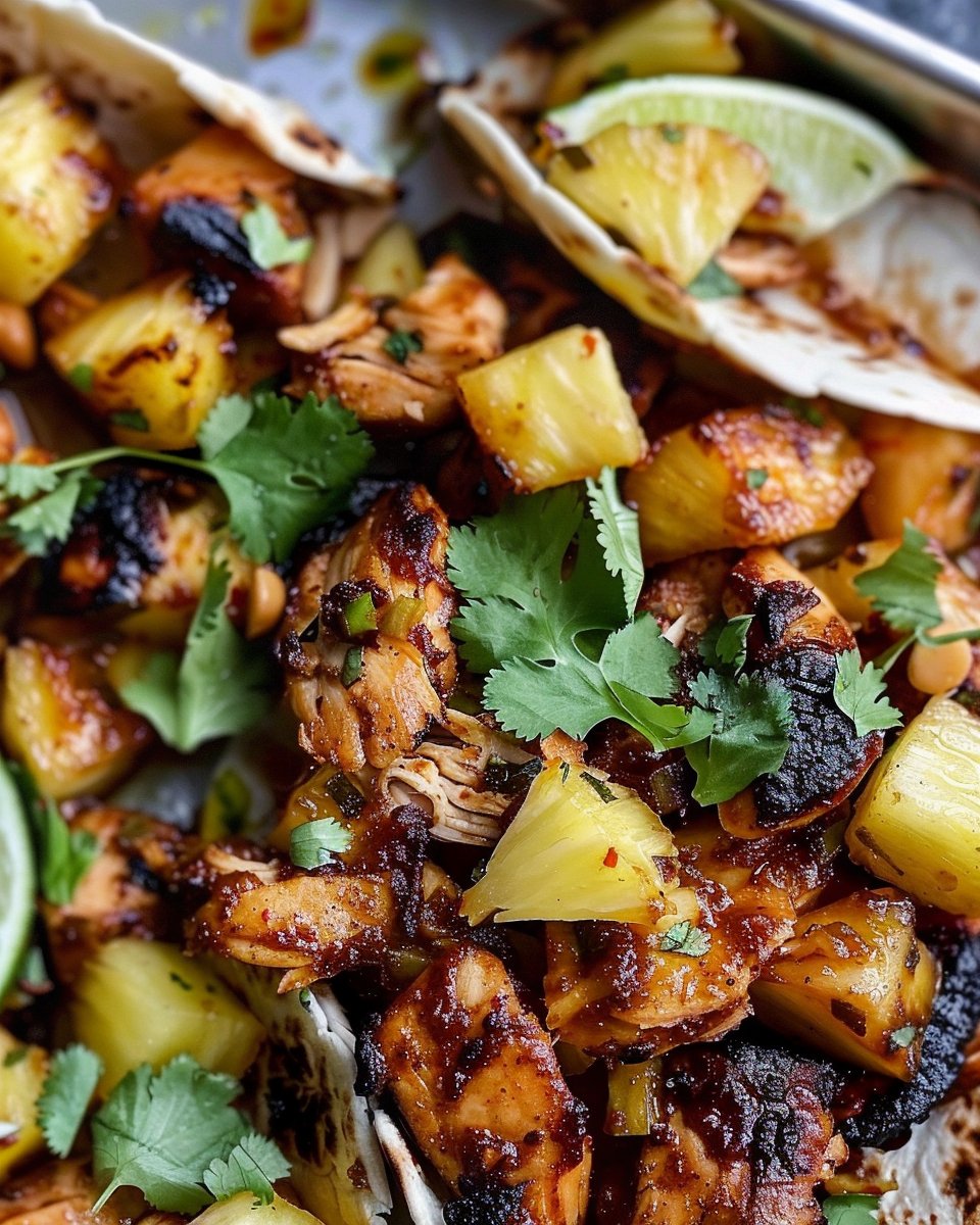 Chipotle Chicken and Pineapple Tacos