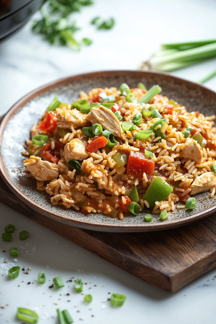 Slow Cooker Hähnchen Jambalaya
