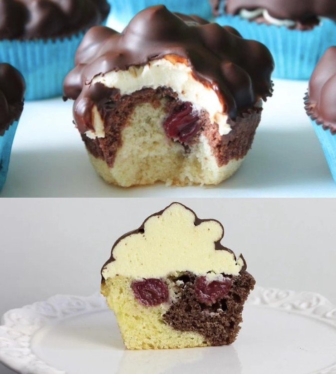 geschmackvoll – Super lecker Donauwellen Muffins – Geschmackvoll
