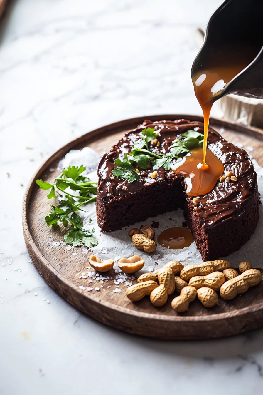 Chocolate Caramel Peanut Cake
