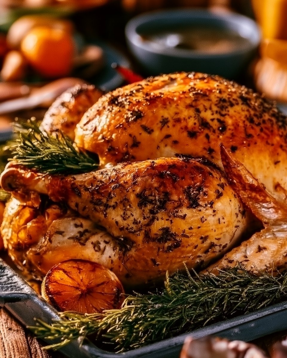 Garlic Herb Butter Roast Turkey