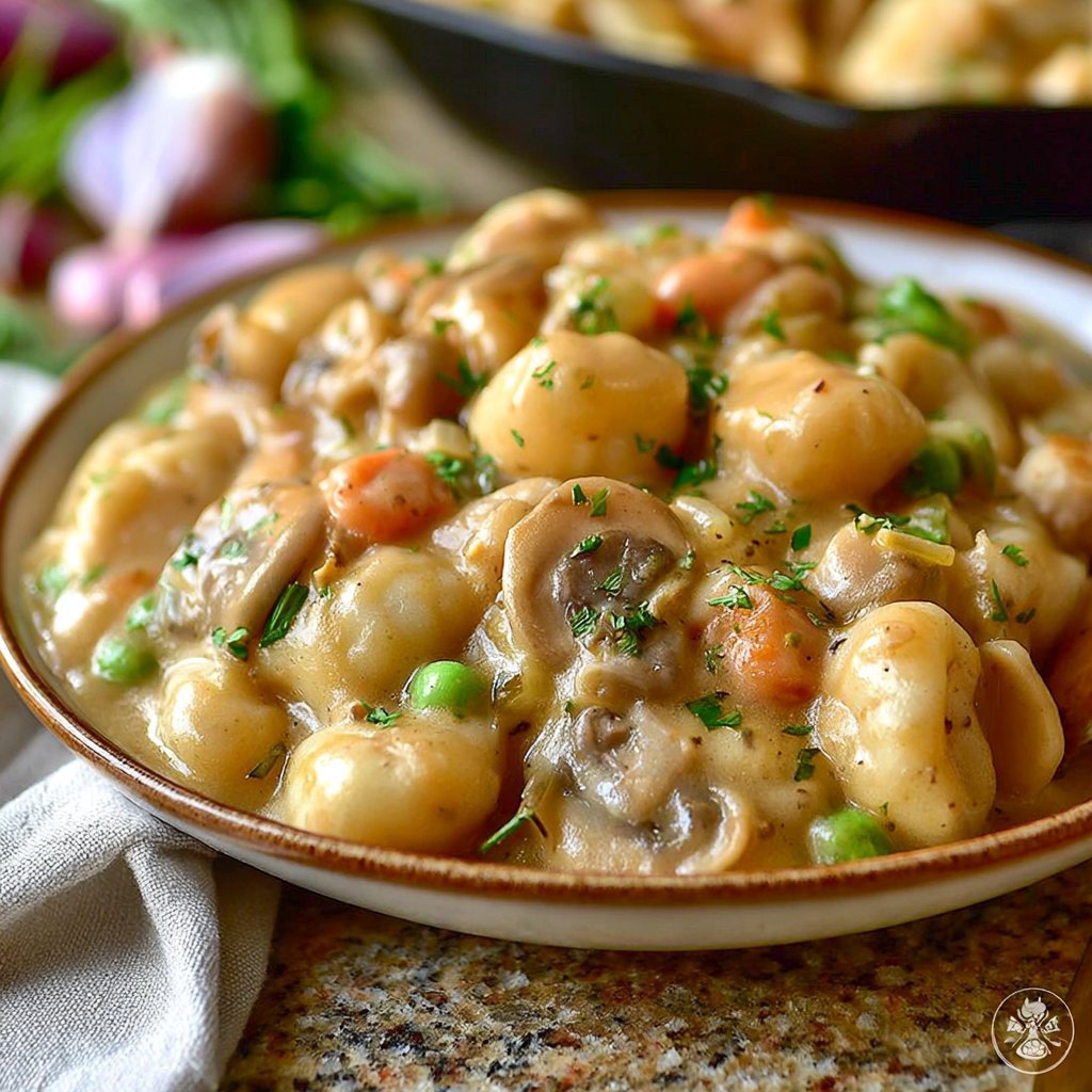One Pot Gnocchi Chicken Pot Pie