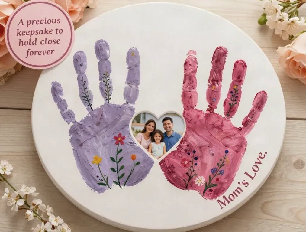 There’s still time to make this adorable handprint keepsake for Mother’s Day 💖🌸