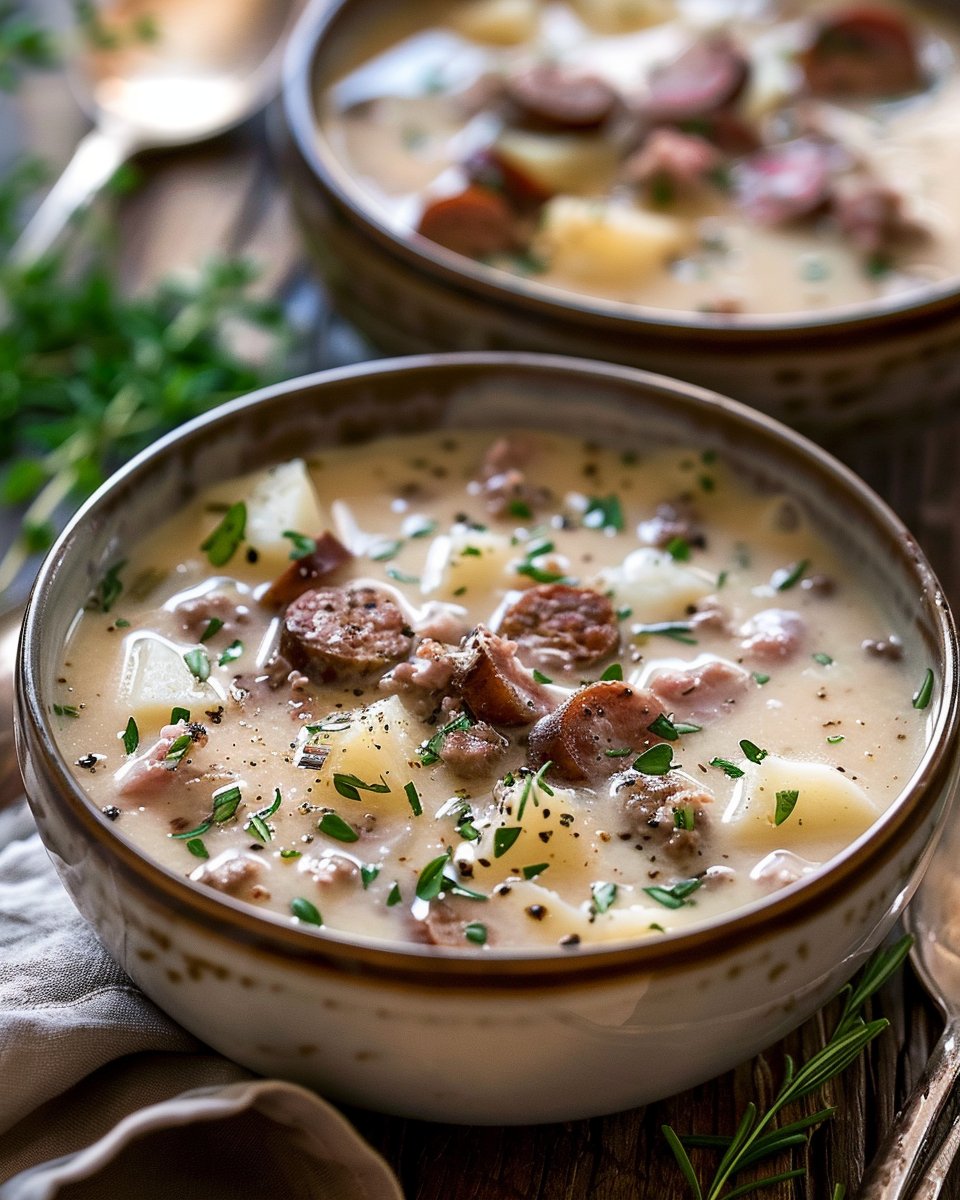Creamy Potato Soup with Sausage