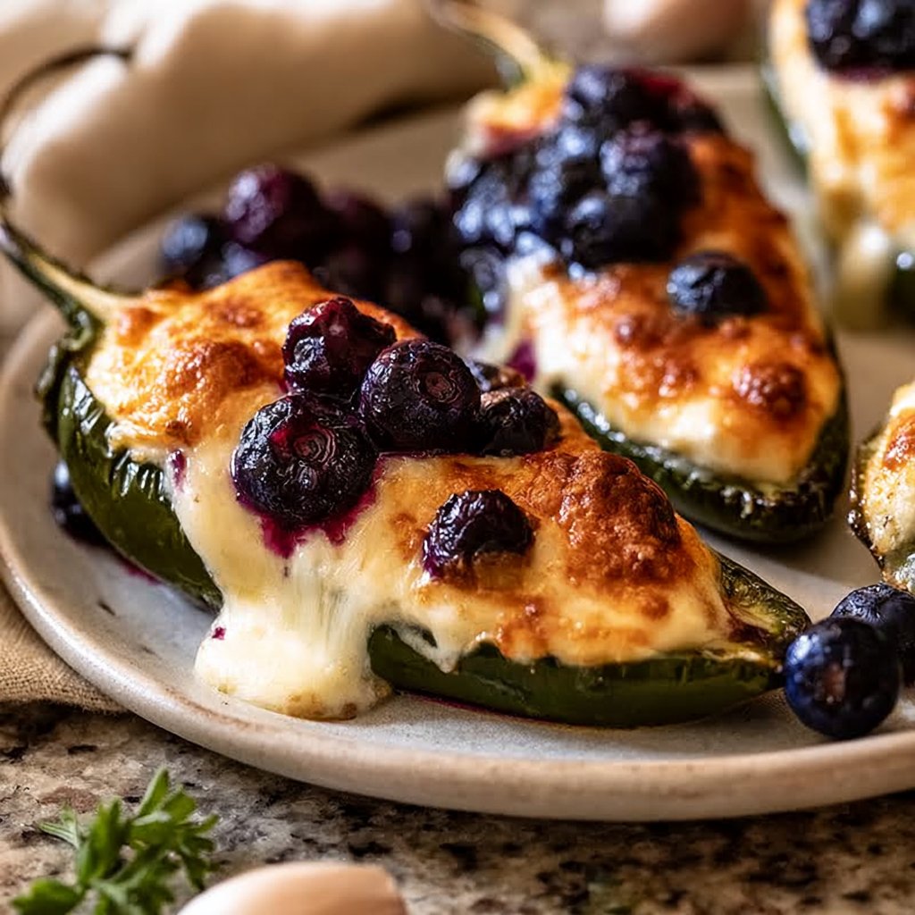 Blueberry Brie Jalapeño Poppers