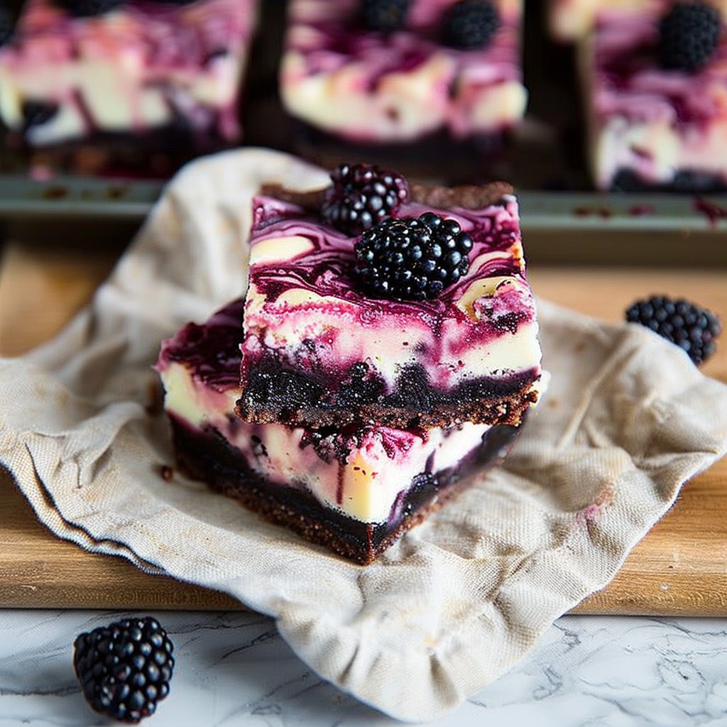 Blackberry Cheesecake Brownies