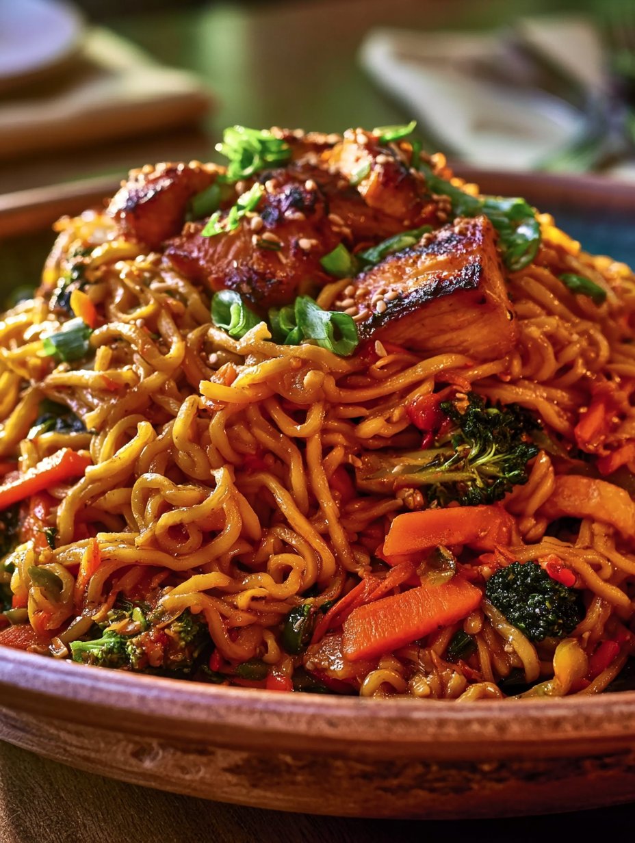 Tazón de Salteado de Pollo con Fideos Ramen Fáciles: La Mejor Cena de 20 Minutos