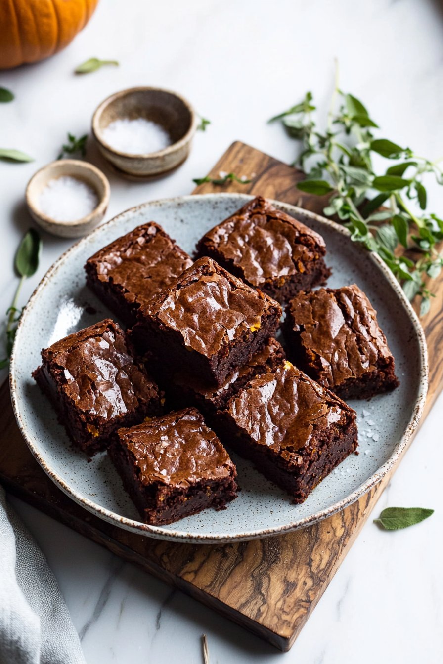 Fudgy Kürbis Brownies