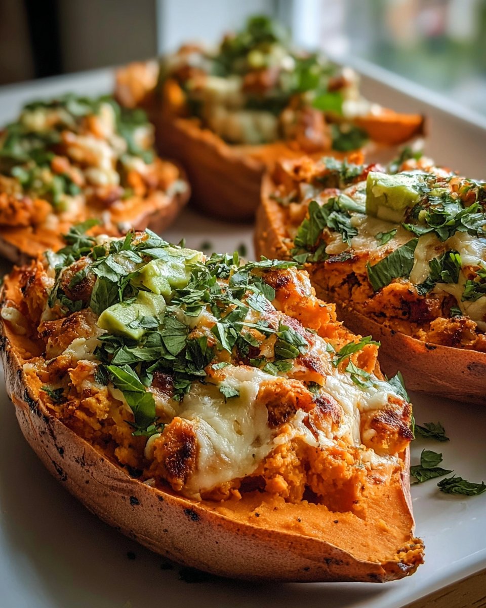 Protein-Packed Stuffed Sweet Potato Boats