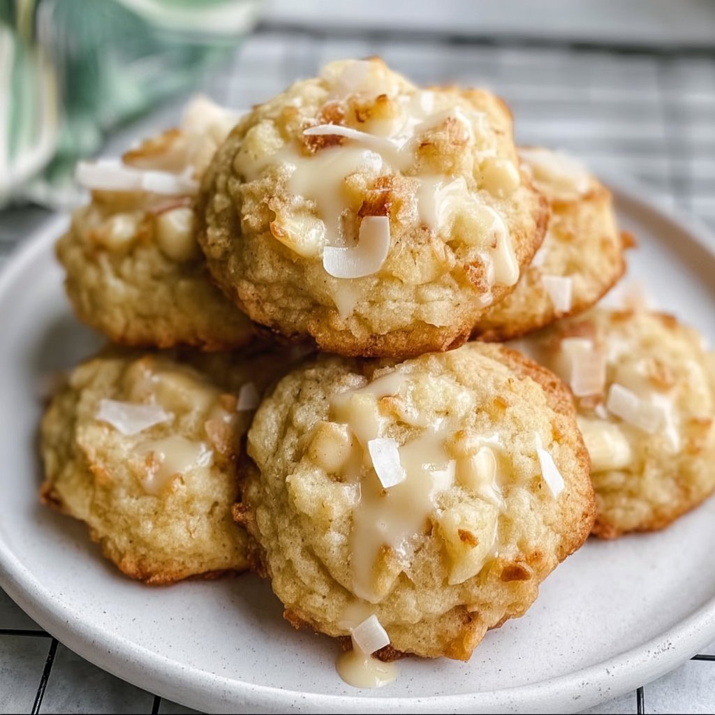 Lemon Coconut White Chocolate Cookies