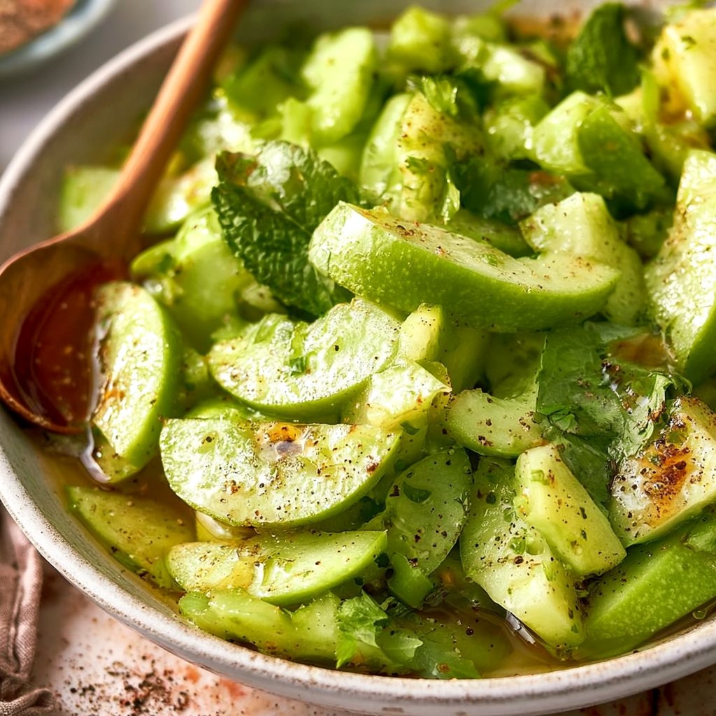 Cucumber Celery Salad with Green Apple