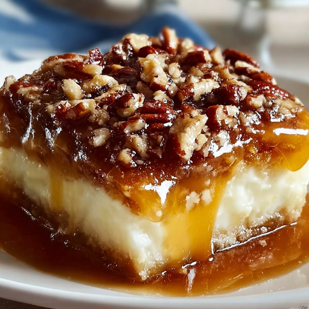 Indulge in Butter Pecan Praline Poke Cake Bliss