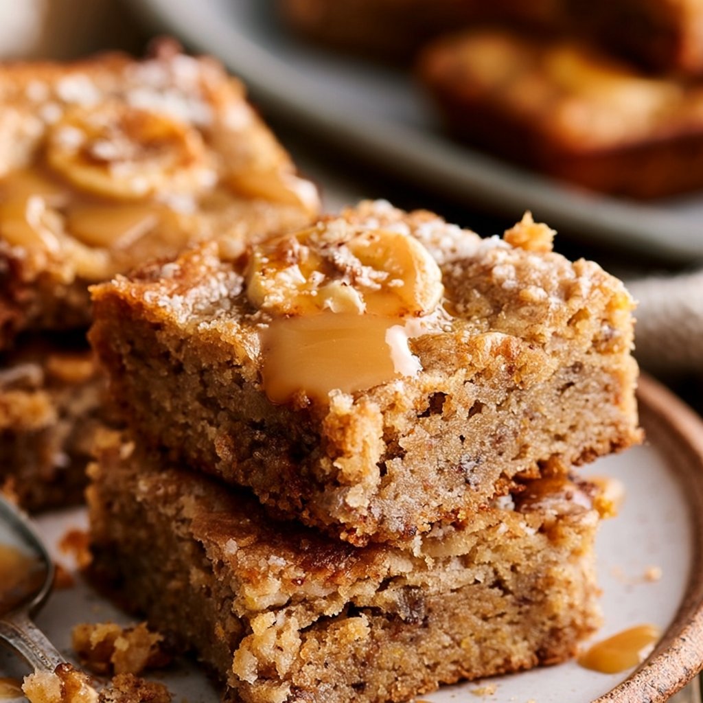 Healthy Banana Bread Blondies