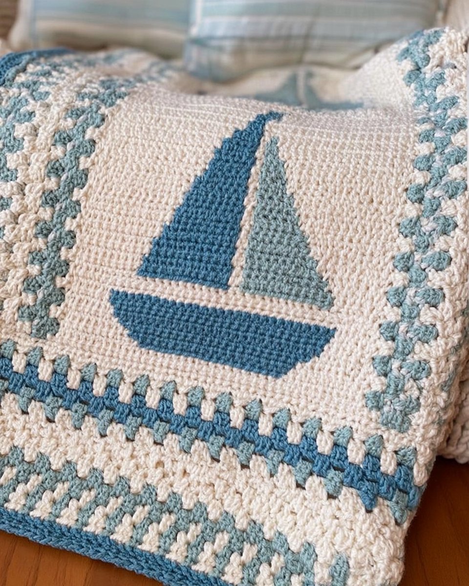Sailboat Baby Blanket