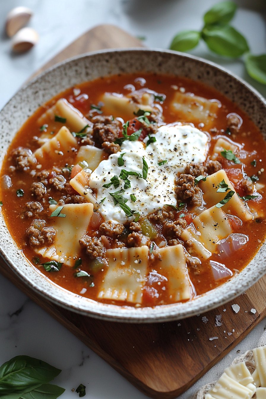 The Best Lasagna Soup