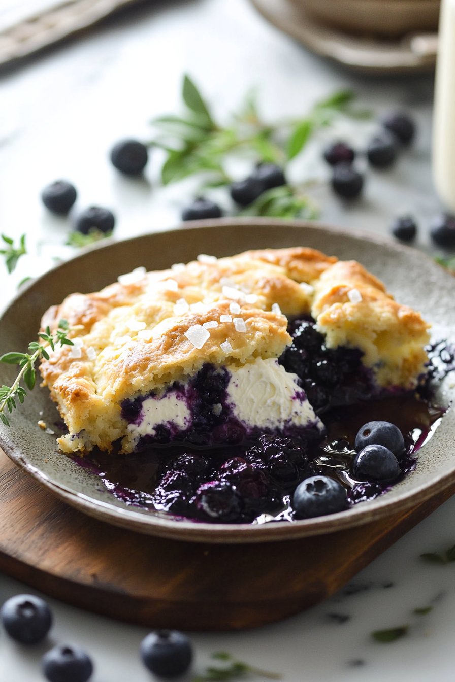 Cream Cheese Blueberry Cobbler