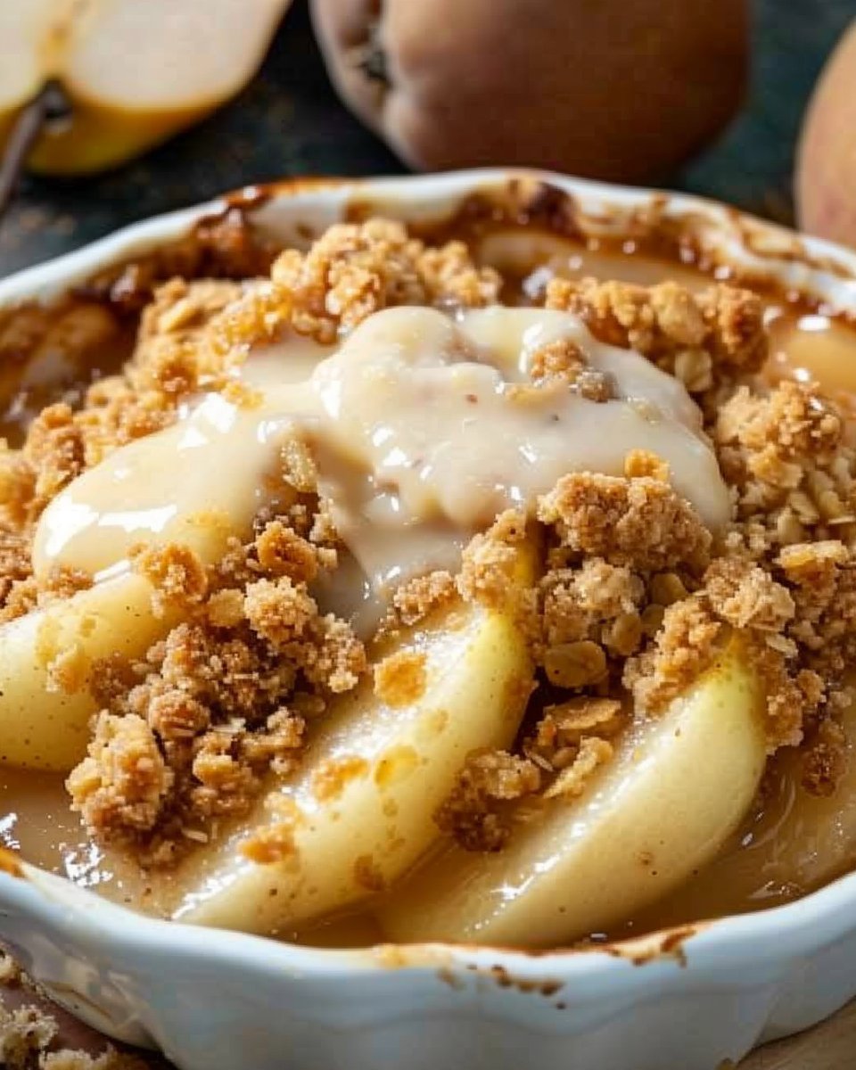 Old Fashioned Pear Crumble